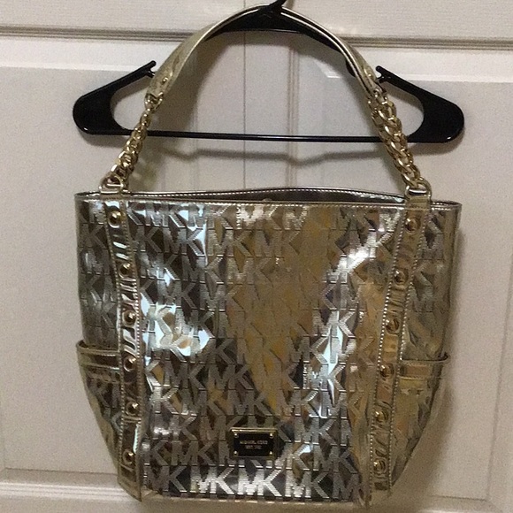gold michael kors bag